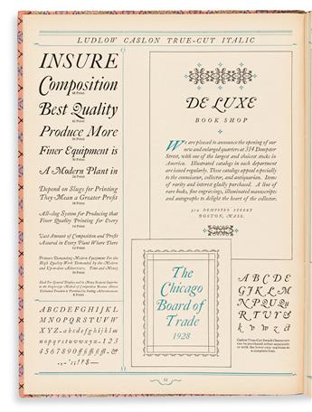 [SPECIMEN BOOK — KITTREDGE, WILLIAM / LUDLOW TYPOGRAPH COMPANY]. Italic Typography on the Ludlow. Chicago: Ludlow Typograph Company, 19
